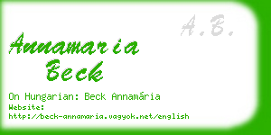 annamaria beck business card