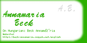 annamaria beck business card